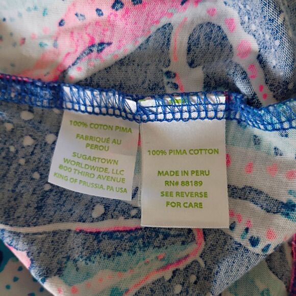 Lilly Pulitzer Indigo Beacon Dress in Star Struck Print Pima Cotton EUC S - Picture 9 of 10